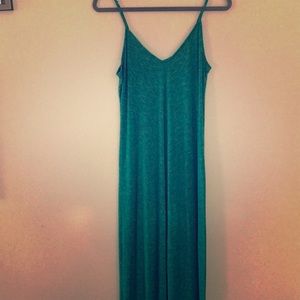 Simple green maxi dress